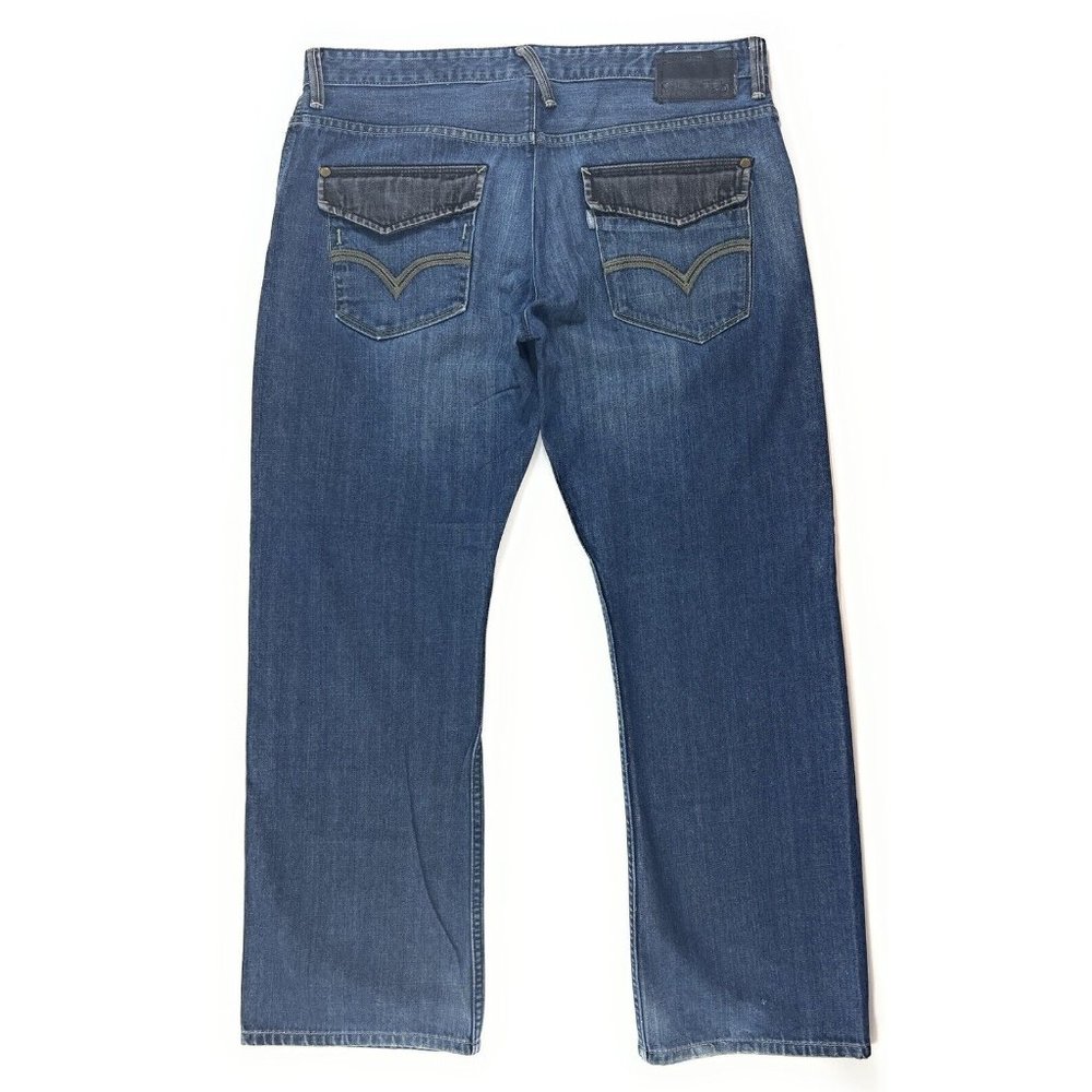 Vintage 90s Levis Silvertab Boot Cut Jeans Mens 36x31 Med Wash Distressed Cotton